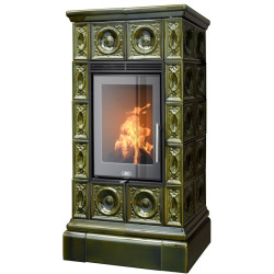 Kachlová Krbová kamna ABX Venezia exklusive, Zelená